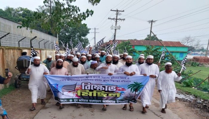 ঢাকায় জাতিসংঘের মানবাধিকার কমিশন স্থাপনের সিদ্ধান্তের প্রতিবাদে বিক্ষোভ ঢাকায় জাতিসংঘের মানবাধিকার কমিশন স্থাপনের সিদ্ধান্তের প্রতিবাদে বিক্ষোভ