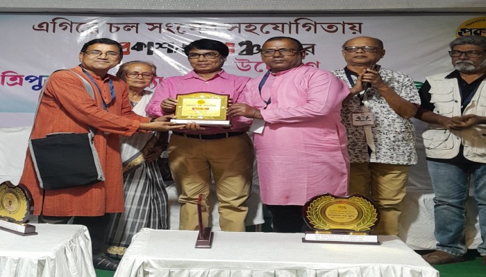 ভারতের ত্রিপুরায় কবি পুলিন রায়ের বিশেষ সম্মাননা অর্জন