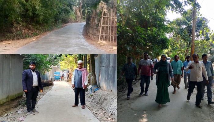 সদর উপজেলায় ২ কোটি টাকায় নির্মিত হলো ১০০ পাকা গ্রামীণ সড়ক
