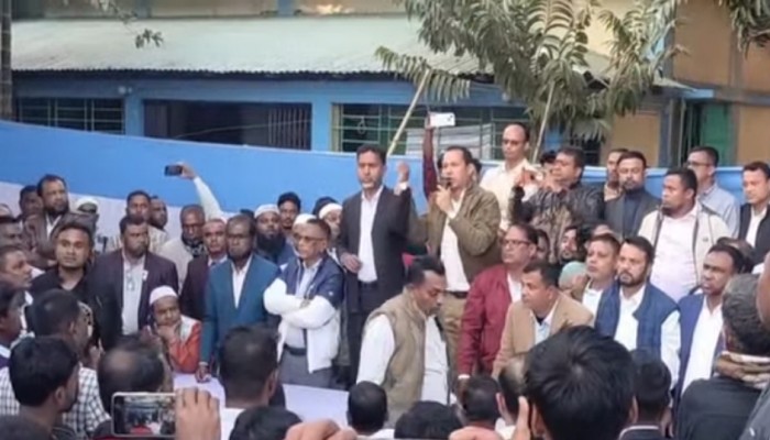 তাহিরপুরে “কামরুল-আনিসুল ভাই ভাই, ধানের শীষে ভোট চাই” স্লোগানে জনসমাবেশ