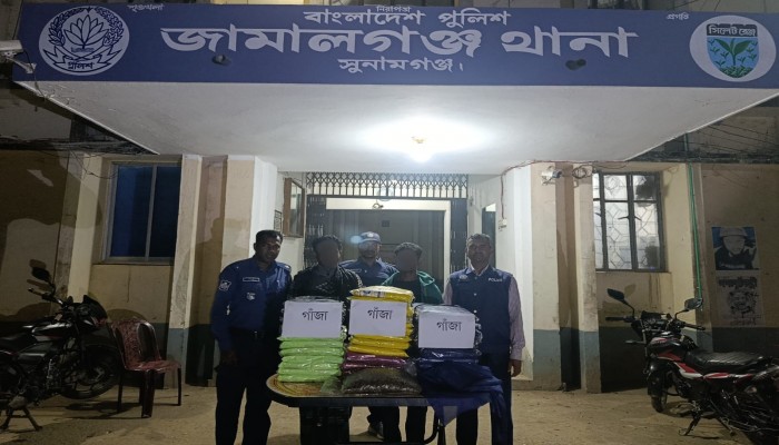 ৩৫ কেজি গাজাঁসহ দুই মাদক ব্যবসায়ী গ্রেফতার