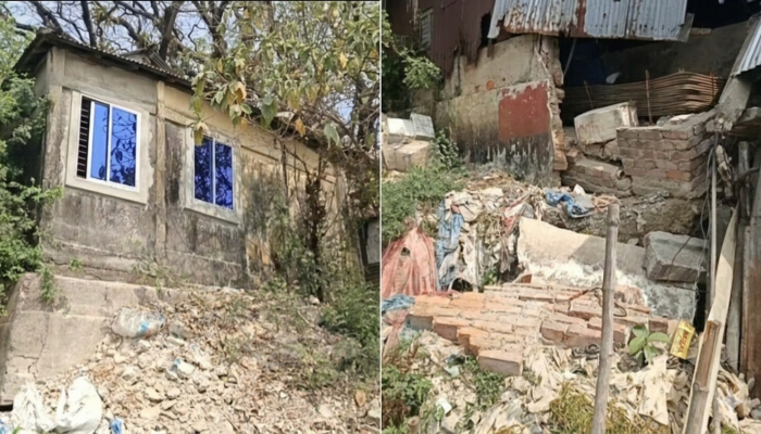 জামালগঞ্জে নদী ভাঙনের ঝুঁকিতে মসজিদ, মাছ বাজার ও দোকানপাট