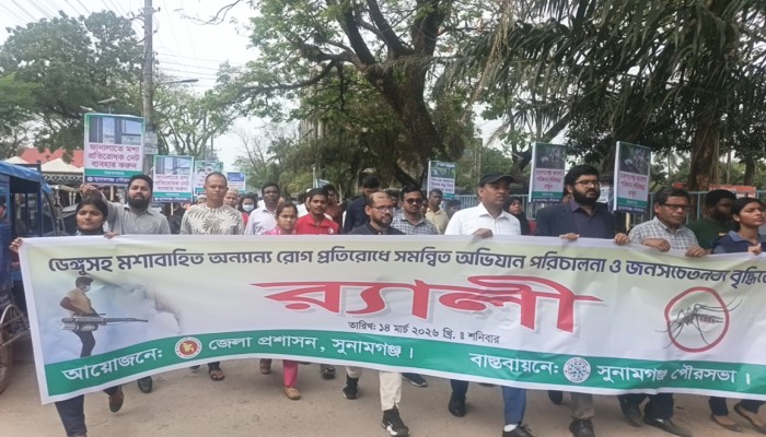 ডেঙ্গু ও মশাবাহিত রোগ প্রতিরোধে সচেতনতামূলক র‌্যালি