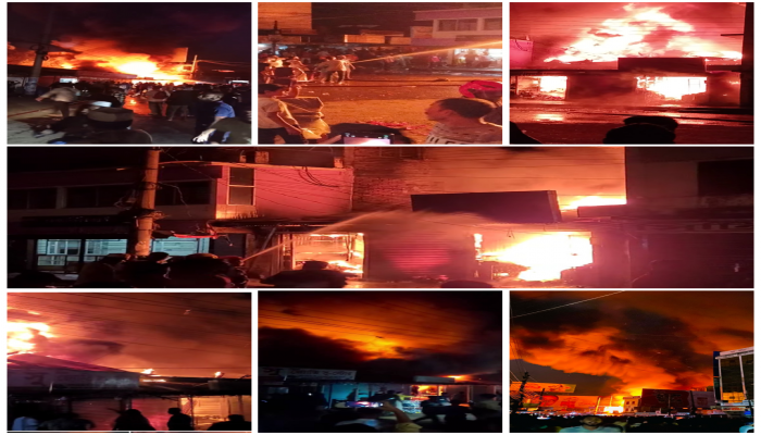 হক সুপার মার্কেটসহ একাধিক ব্যবসা প্রতিষ্ঠানে ভয়াবহ অগ্নিকান্ড