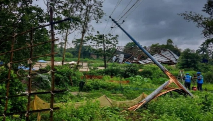 দিরাইয়ে কালবৈশাখী ঝড়ে ব্যাপক ক্ষতি