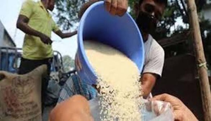 মোল্লাপাড়া ইউনিয়নে ভিজিএফ কর্মসূচির চাল বিতরণ