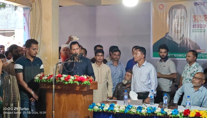 মধ্যনগরে এমপি কামরুজ্জামান কামরুলকে সংবর্ধনা