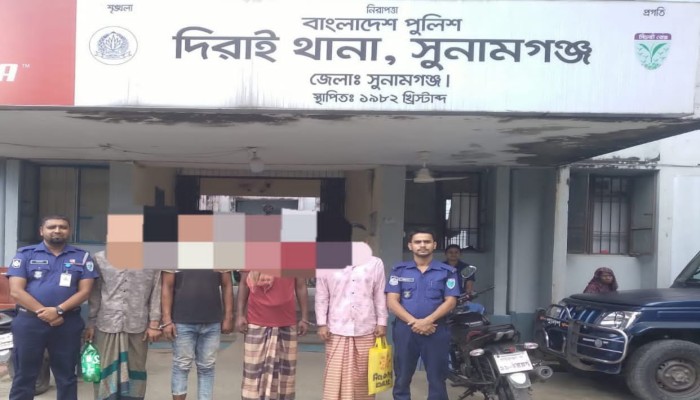 দিরাইয়ে পুলিশের পৃথক অভিযানে ইয়াবাসহ গ্রেপ্তার ৪